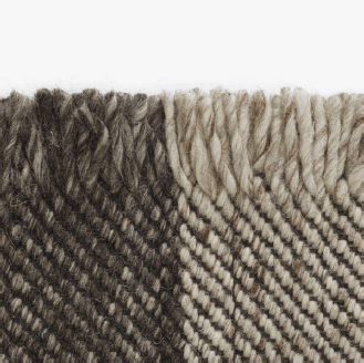 Fringe tapis en laine kvadrat sur mesure en stock